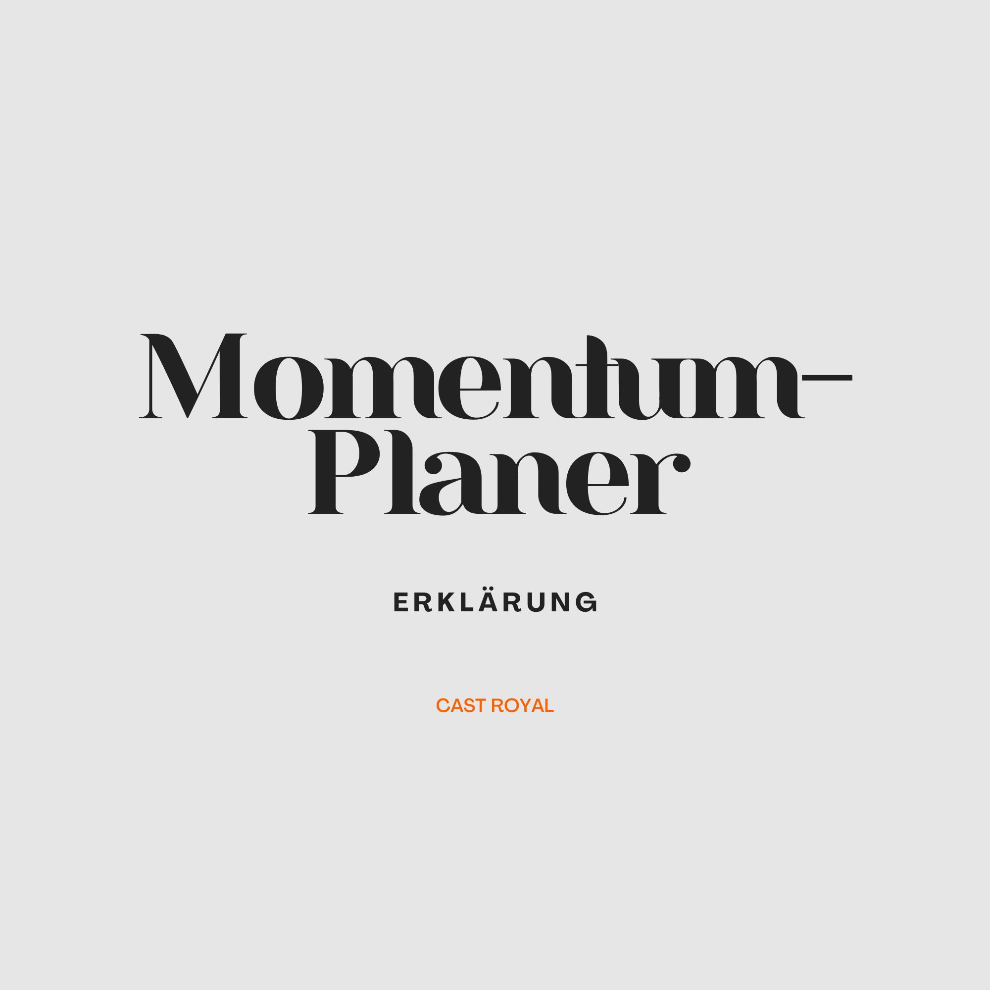 Cast Royal Momentums-Planer